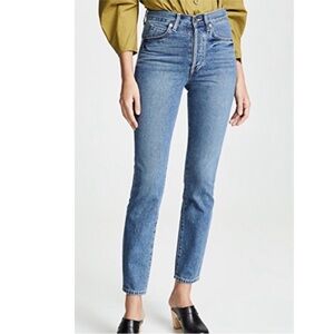 Eve Denim The Silver Bullet High Waist Mom Ankle Jeans Size 25